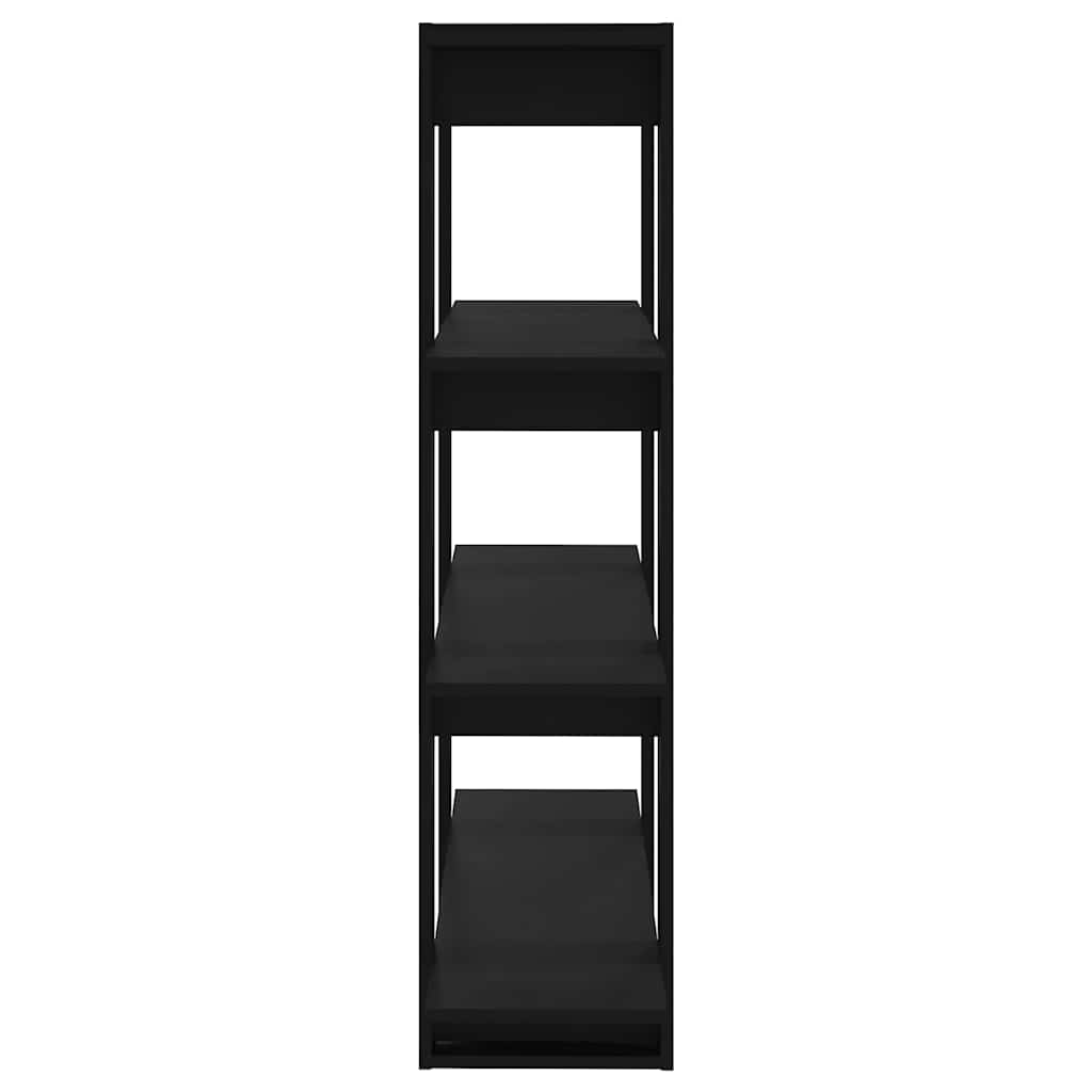 vidaXL Book Cabinet/Room Divider Black 100x30x123,5 cm