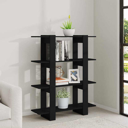 vidaXL Book Cabinet/Room Divider Black 100x30x123,5 cm