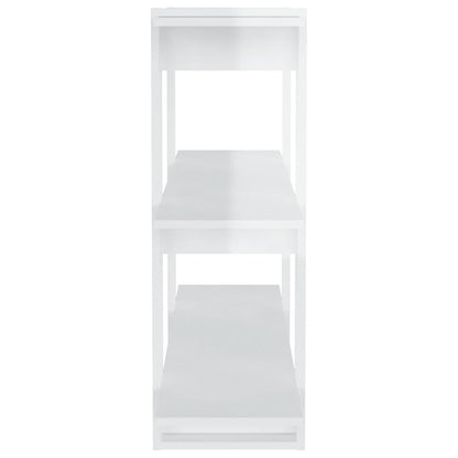 vidaXL Book Cabinet/Room Divider High Gloss White 100x30x87 cm