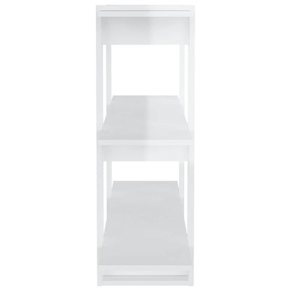 vidaXL Book Cabinet/Room Divider High Gloss White 100x30x87 cm