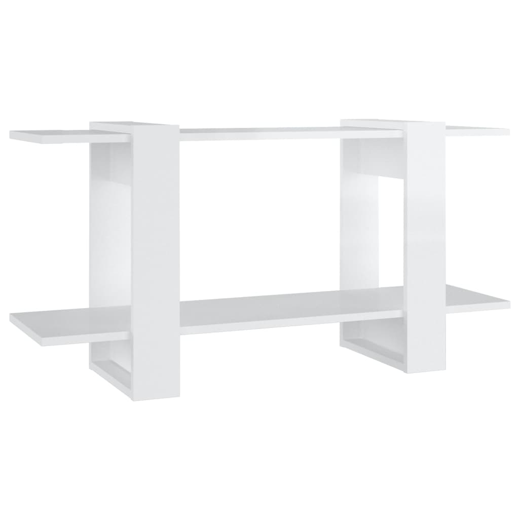 vidaXL Book Cabinet High Gloss White 100x30x51 cm Engineered Wood