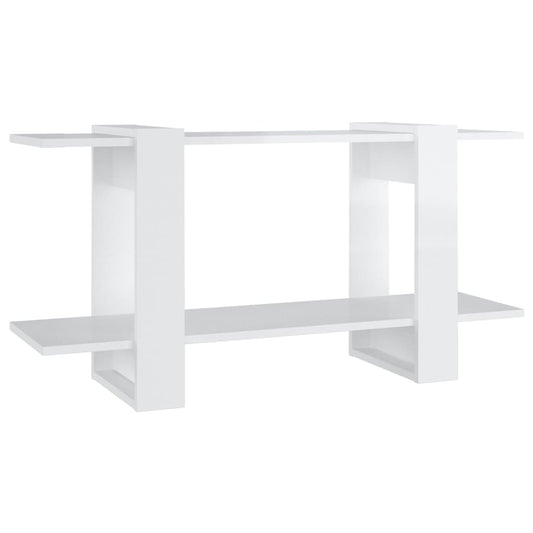 vidaXL Book Cabinet High Gloss White 100x30x51 cm Engineered Wood