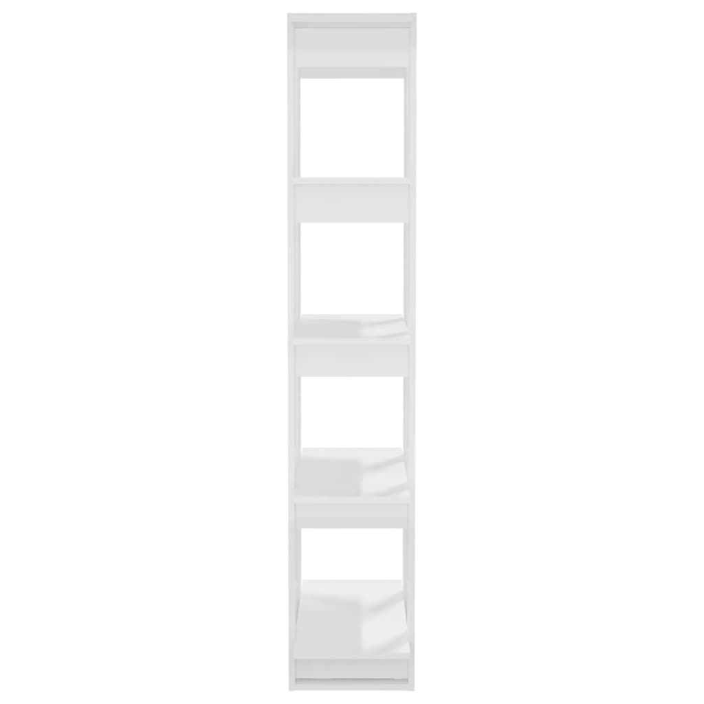 vidaXL Book Cabinet/Room Divider High Gloss White 80x30x160 cm