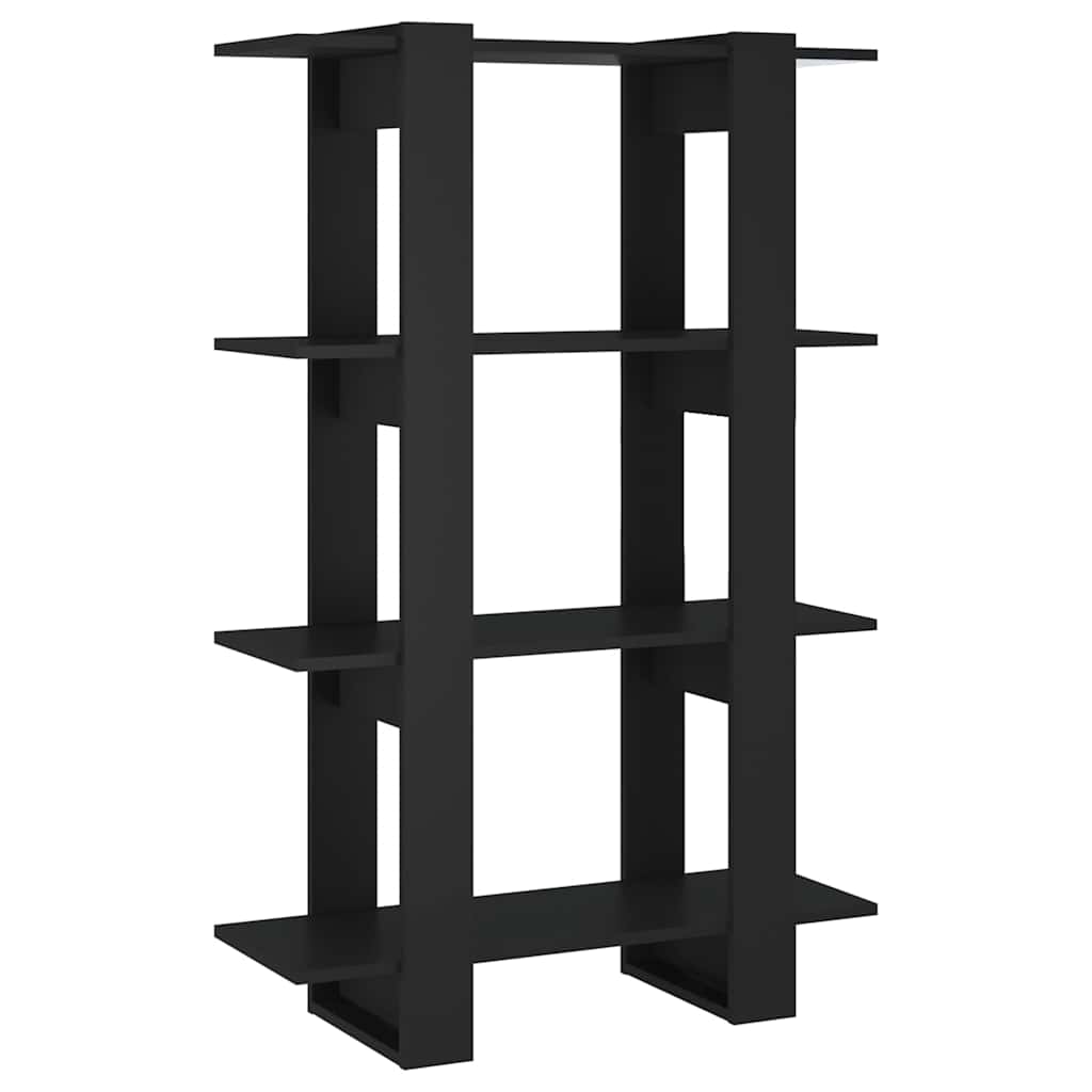 vidaXL Book Cabinet/Room Divider Black 80x30x123,5 cm