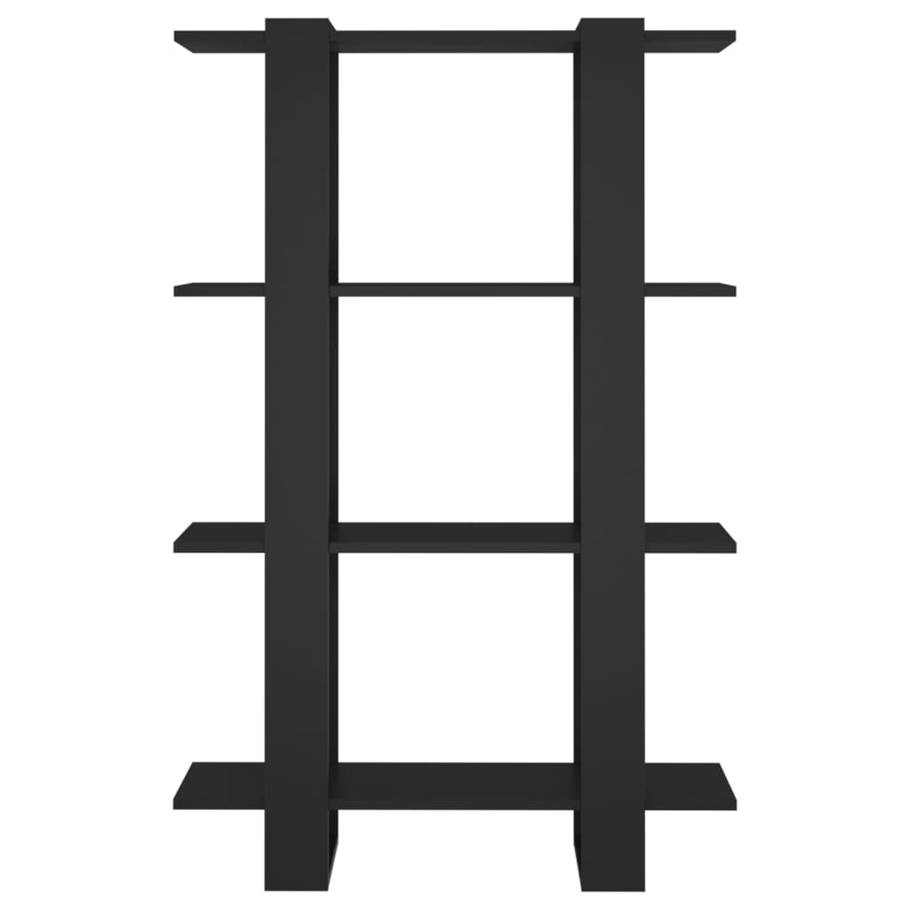 vidaXL Book Cabinet/Room Divider Black 80x30x123.5 cm