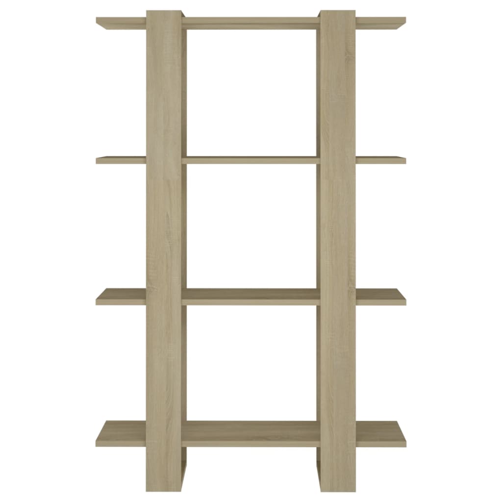 vidaXL Book Cabinet/Room Divider Sonoma Oak 80x30x123.5 cm