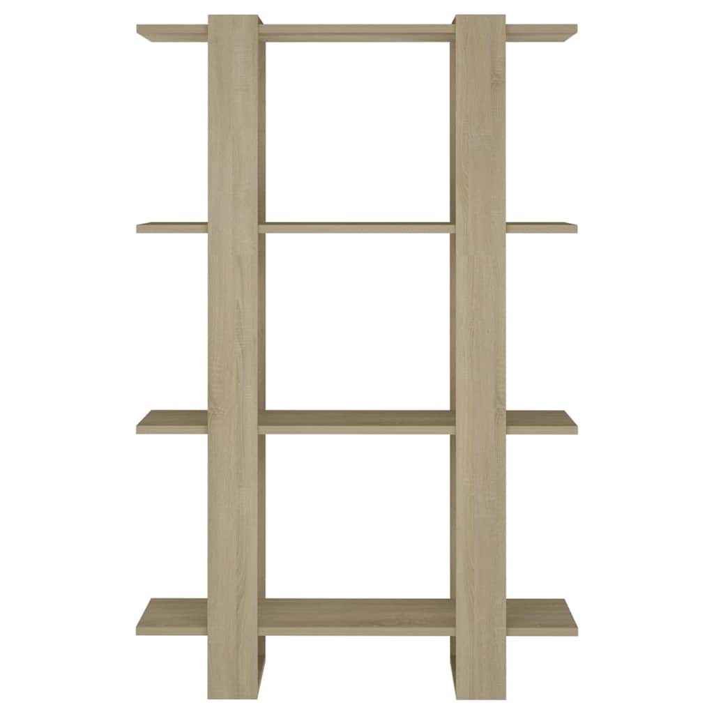vidaXL Book Cabinet/Room Divider Sonoma Oak 80x30x123,5 cm