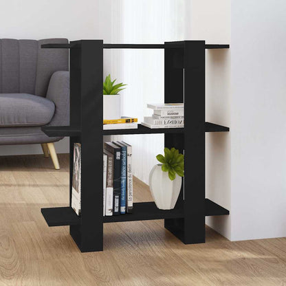 vidaXL Book Cabinet/Room Divider Black 80x30x87 cm