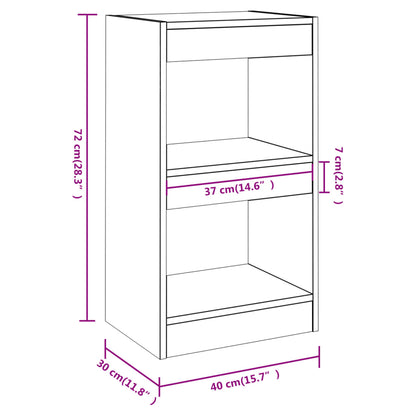 vidaXL Book Cabinet/Room Divider Sonoma Oak 40x30x72 cm