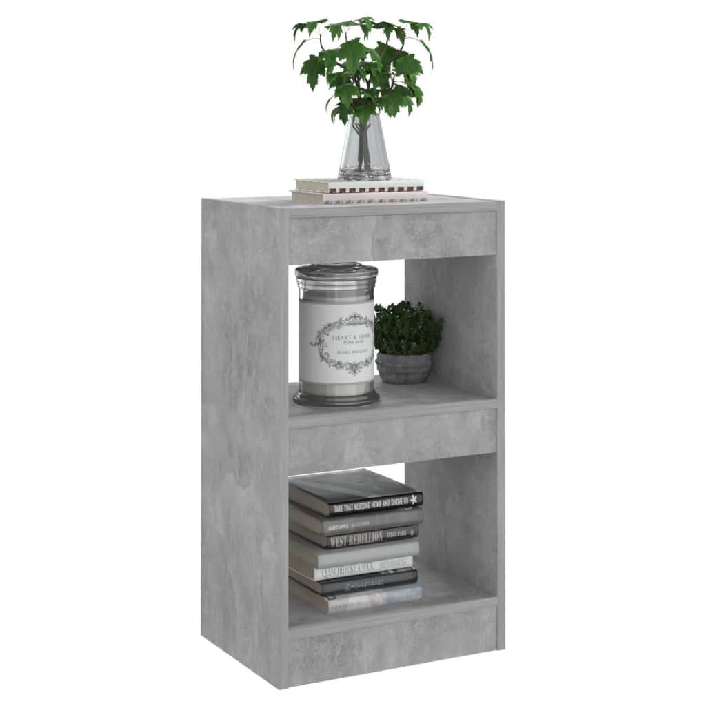 vidaXL Book Cabinet/Room Divider Concrete Grey 40x30x72 cm