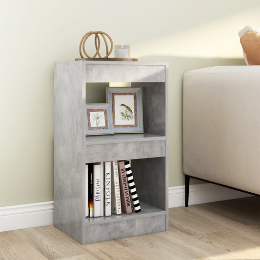 vidaXL Book Cabinet/Room Divider Concrete Grey 40x30x72 cm