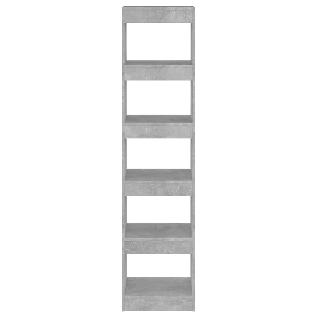 vidaXL Book Cabinet/Room Divider Concrete Grey 40x30x166 cm