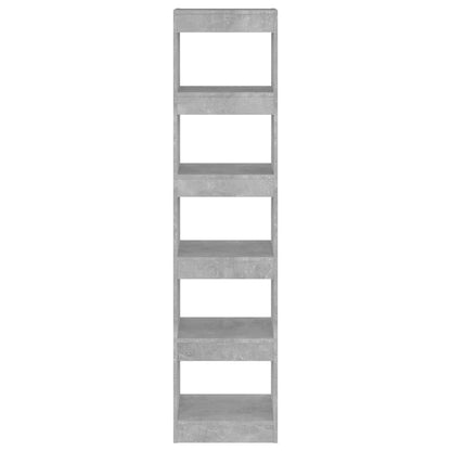 vidaXL Book Cabinet/Room Divider Concrete Grey 40x30x166 cm