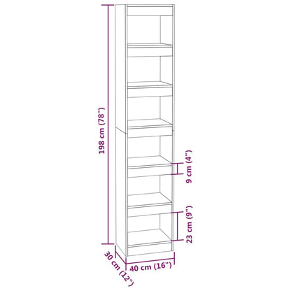 vidaXL Book Cabinet/Room Divider White 40x30x198 cm