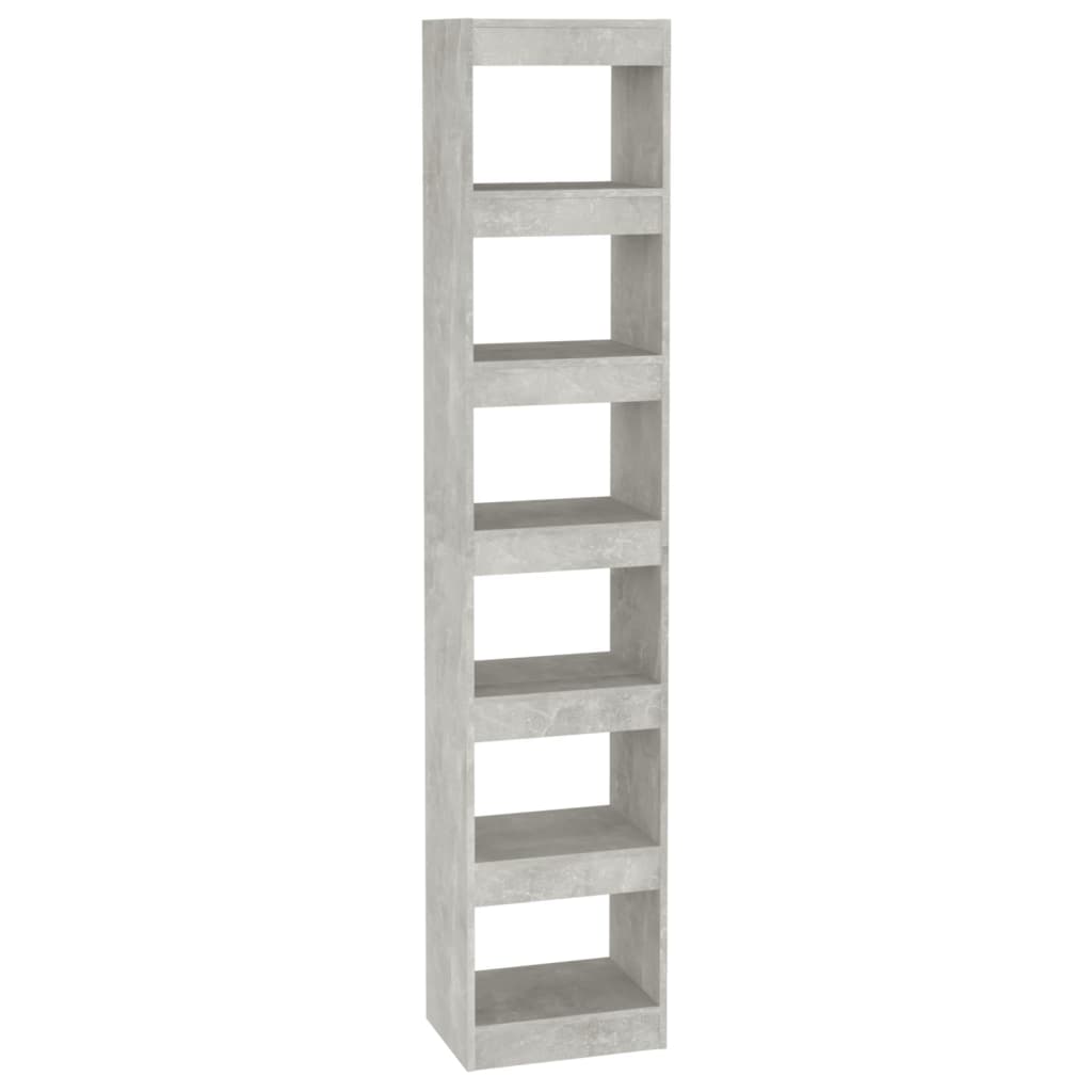 vidaXL Book Cabinet/Room Divider Concrete Grey 40x30x198 cm