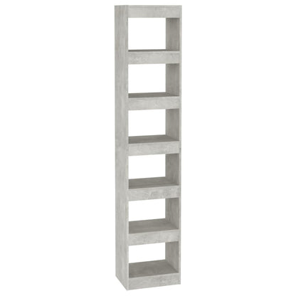 vidaXL Book Cabinet/Room Divider Concrete Grey 40x30x198 cm