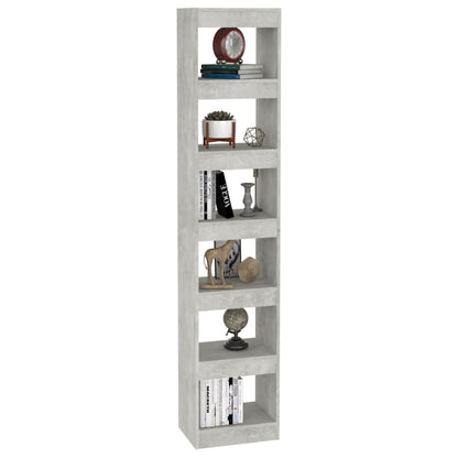 vidaXL Book Cabinet/Room Divider Concrete Grey 40x30x198 cm