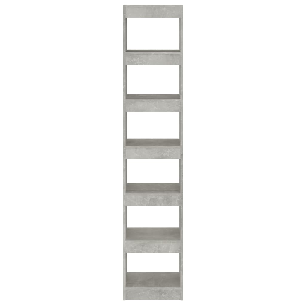 vidaXL Book Cabinet/Room Divider Concrete Grey 40x30x198 cm