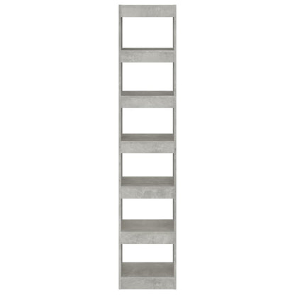 vidaXL Book Cabinet/Room Divider Concrete Grey 40x30x198 cm