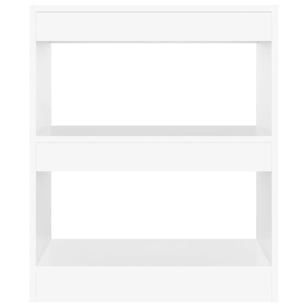 vidaXL Book Cabinet/Room Divider White 60x30x72 cm