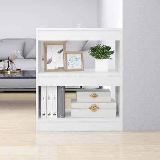 811646 vidaXL Book Cabinet/Room Divider White 60x30x72 cm