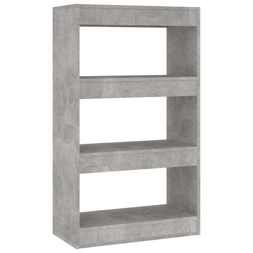vidaXL Book Cabinet/Room Divider Concrete Grey 60x30x103 cm