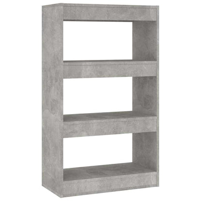 vidaXL Book Cabinet/Room Divider Concrete Grey 60x30x103 cm