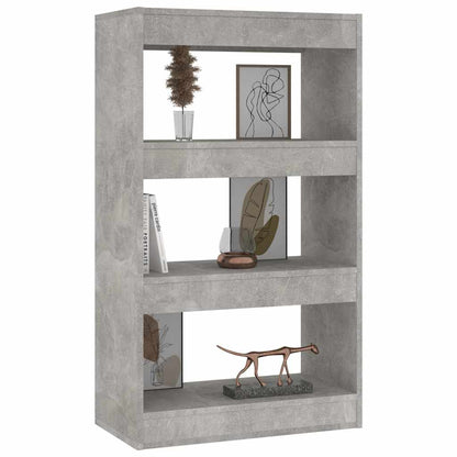 vidaXL Book Cabinet/Room Divider Concrete Grey 60x30x103 cm