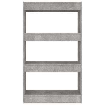vidaXL Book Cabinet/Room Divider Concrete Grey 60x30x103 cm Engineered Wood