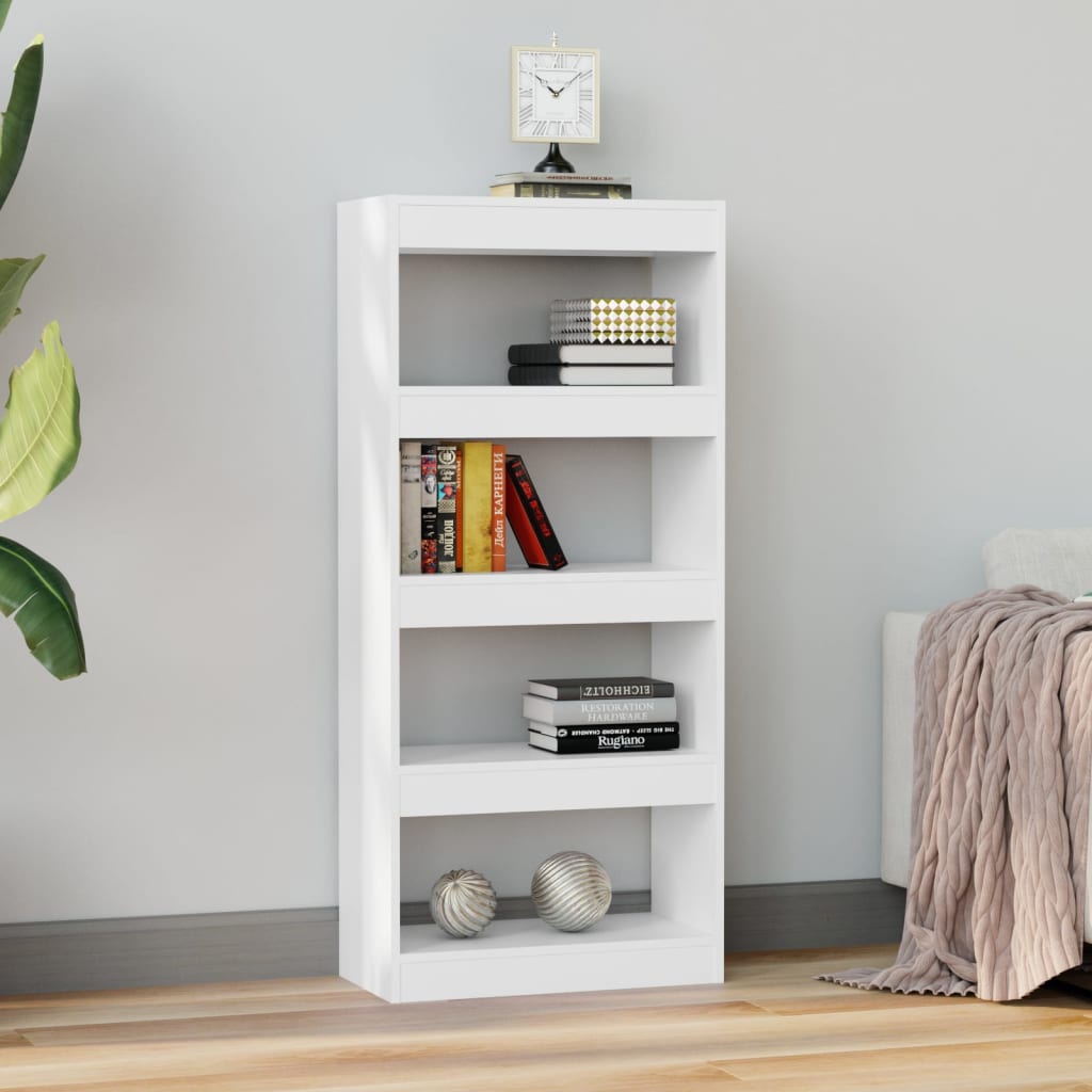 vidaXL Book Cabinet/Room Divider White 60x30x135 cm Engineered Wood