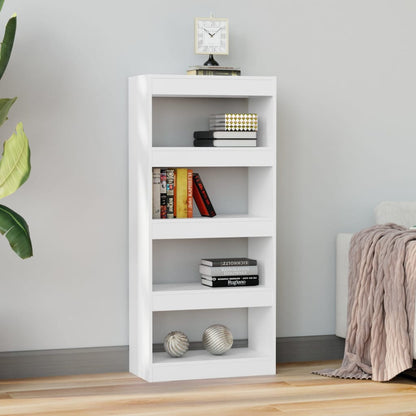 vidaXL Book Cabinet/Room Divider White 60x30x135 cm Engineered Wood