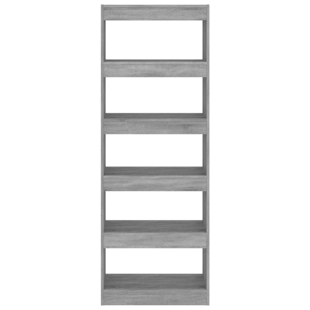 vidaXL Book Cabinet/Room Divider Concrete Grey 60x30x166 cm Engineered Wood