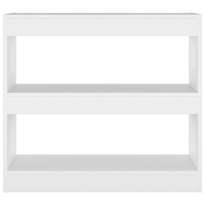 vidaXL Book Cabinet/Room Divider White 80x30x72 cm