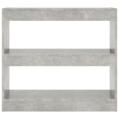 vidaXL Book Cabinet/Room Divider Concrete Grey 80x30x72 cm