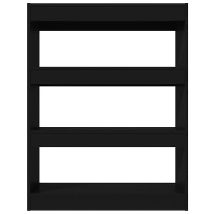 vidaXL Book Cabinet/Room Divider Black 80x30x103 cm Engineered wood