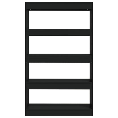 vidaXL Book Cabinet/Room Divider Black 80x30x135 cm Engineered Wood