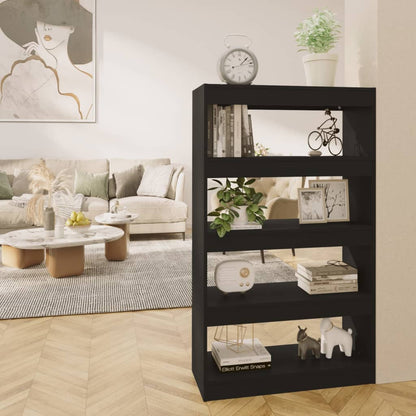 vidaXL Book Cabinet/Room Divider Black 80x30x135 cm Engineered Wood