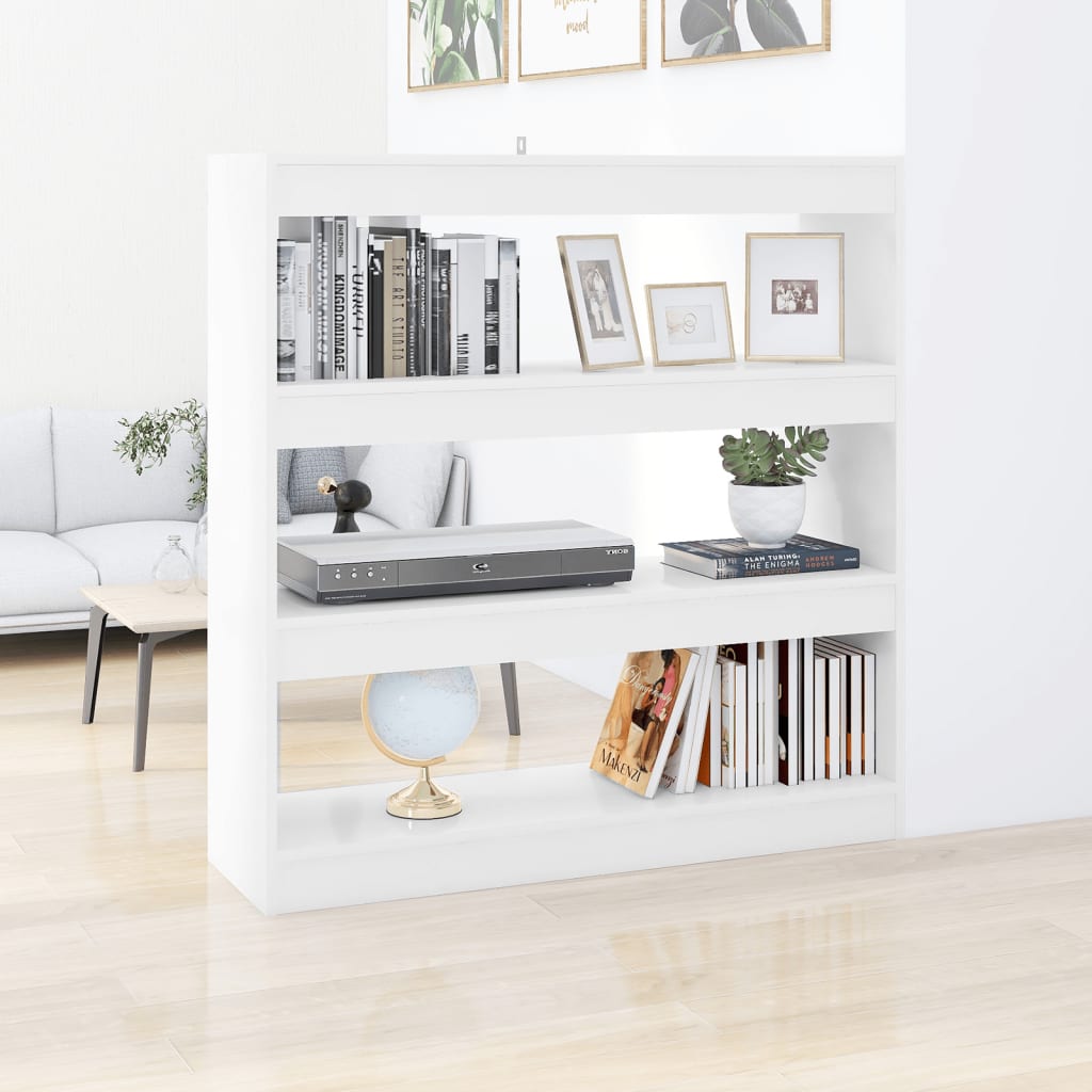 vidaXL Book Cabinet/Room Divider White 100x30x103 cm