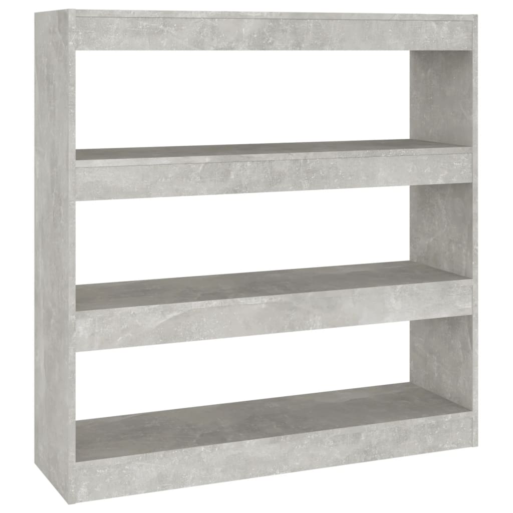 vidaXL Book Cabinet/Room Divider Concrete Grey 100x30x103 cm