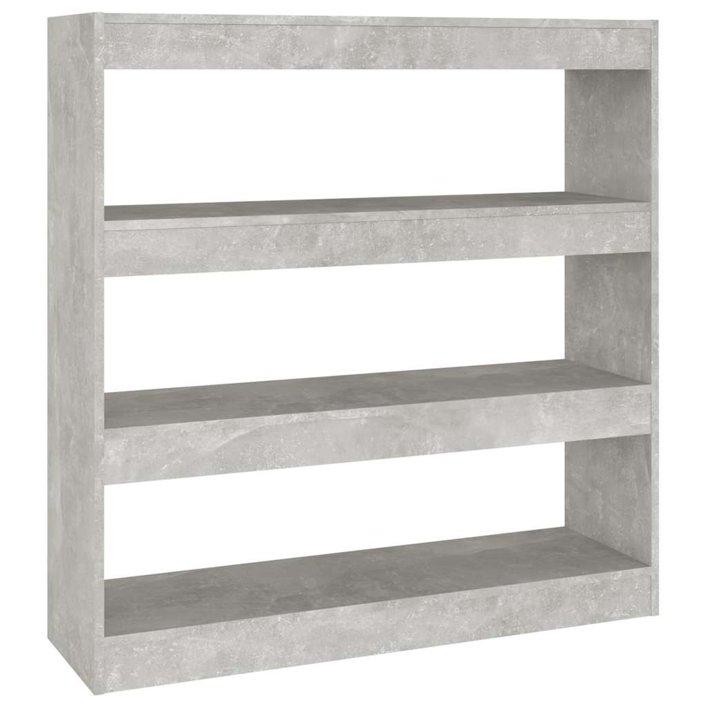 vidaXL Book Cabinet/Room Divider Concrete Grey 100x30x103 cm