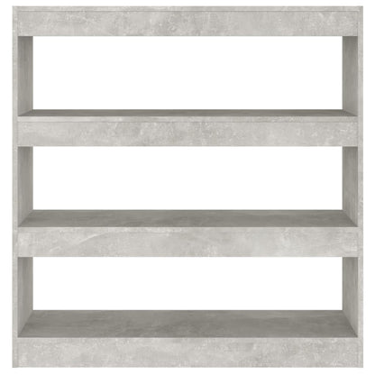 vidaXL Book Cabinet/Room Divider Concrete Grey 100x30x103 cm