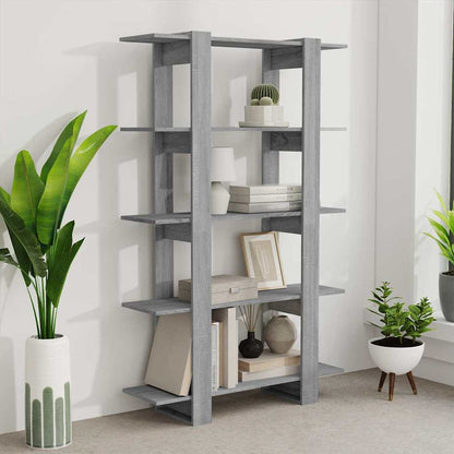 813561 vidaXL Book Cabinet/Room Divider Grey Sonoma 100x30x160 cm