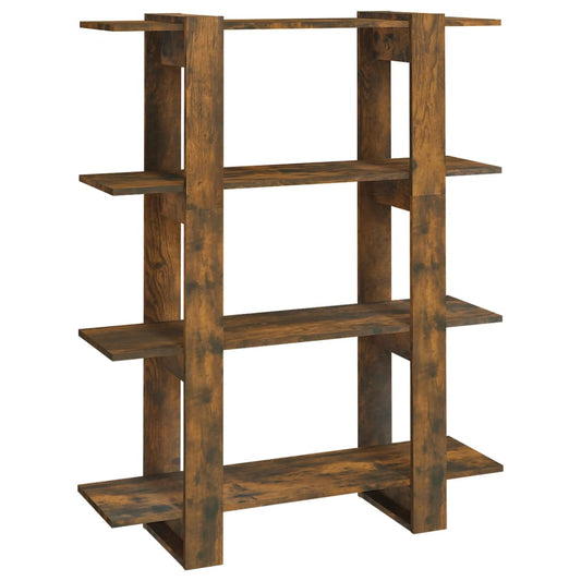 vidaXL Book Cabinet/Room Divider Smoked Oak 100x30x123.5 cm