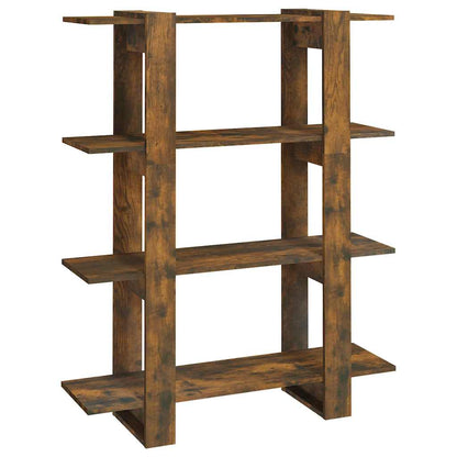 vidaXL Book Cabinet/Room Divider Smoked Oak 100x30x123,5 cm