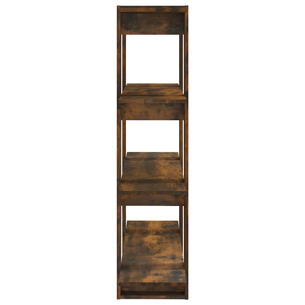 vidaXL Book Cabinet/Room Divider Smoked Oak 100x30x123,5 cm