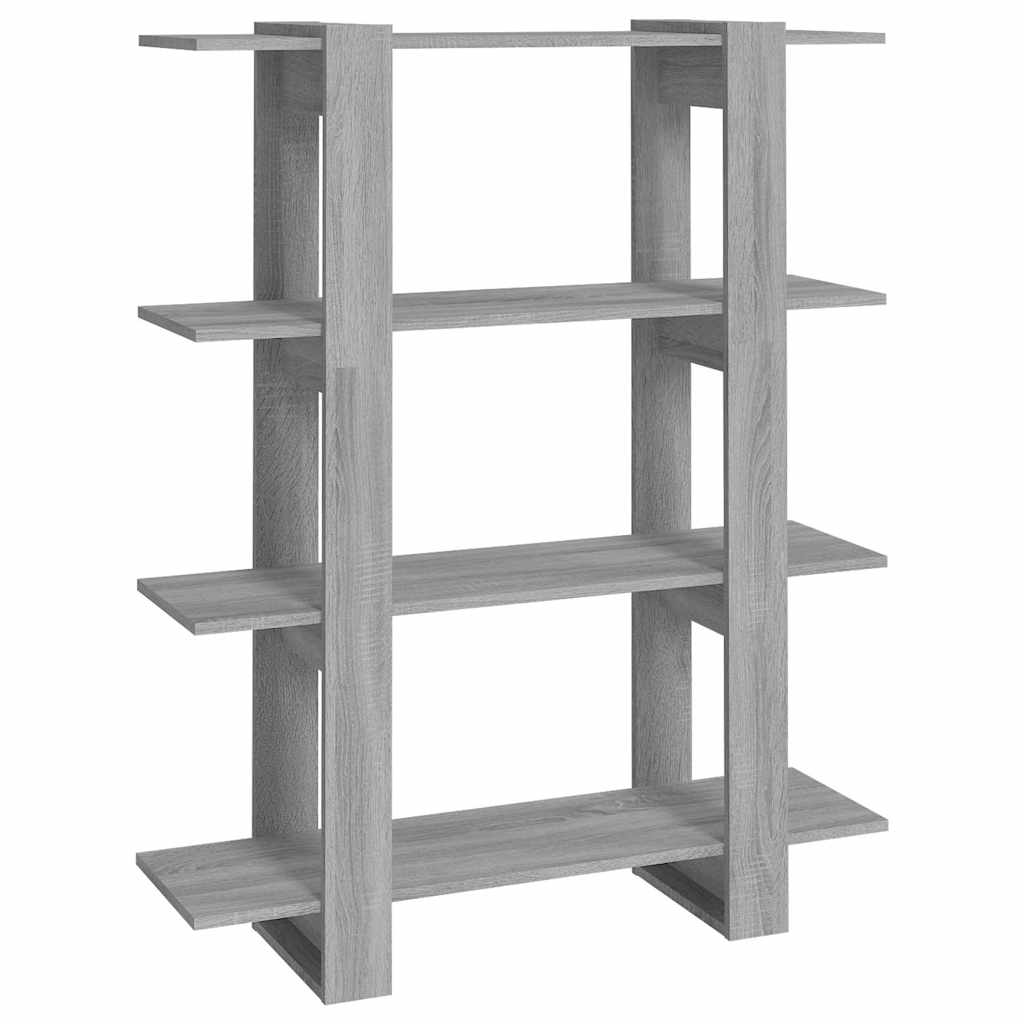 vidaXL Book Cabinet/Room Divider Grey Sonoma 100x30x123,5 cm