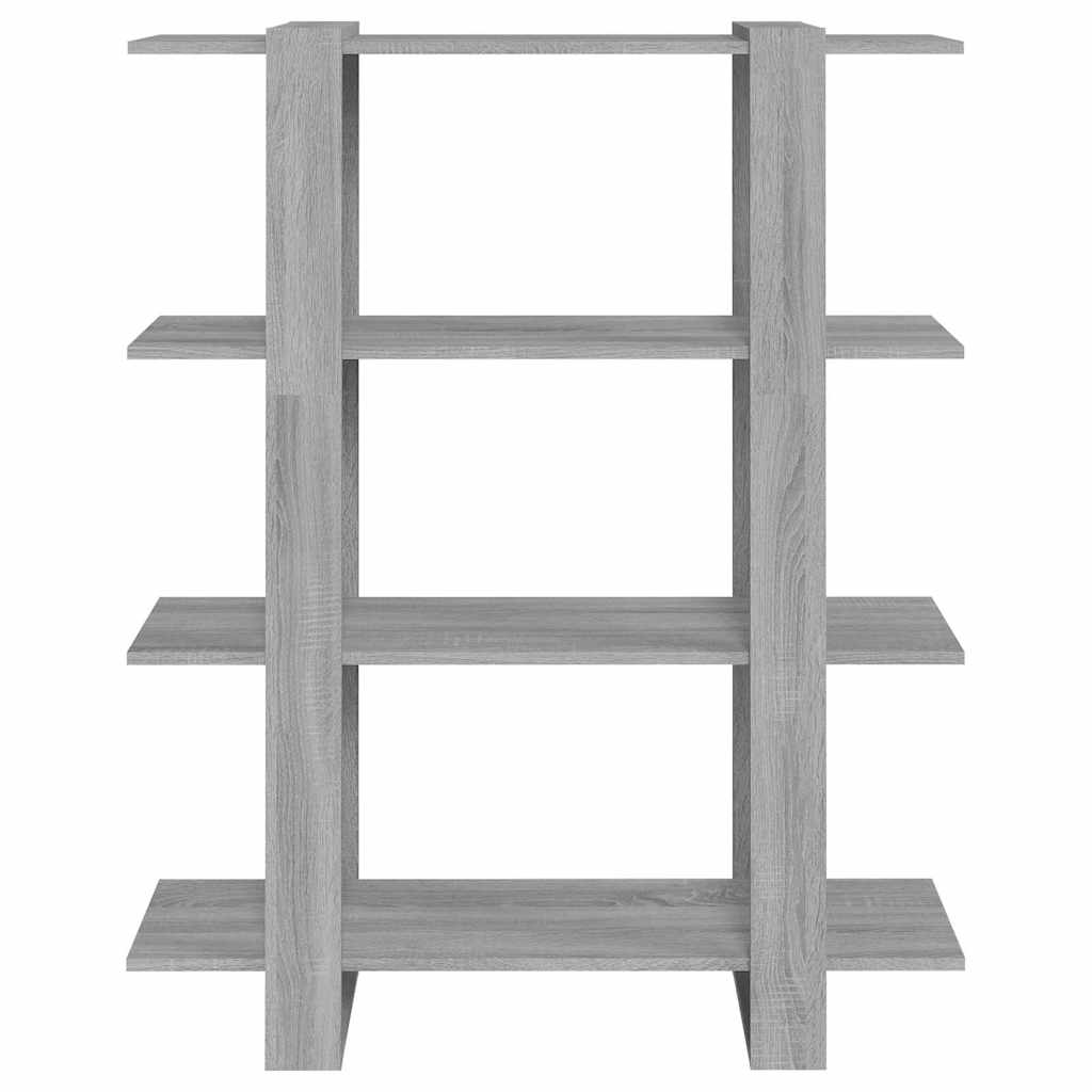 vidaXL Book Cabinet/Room Divider Grey Sonoma 100x30x123,5 cm
