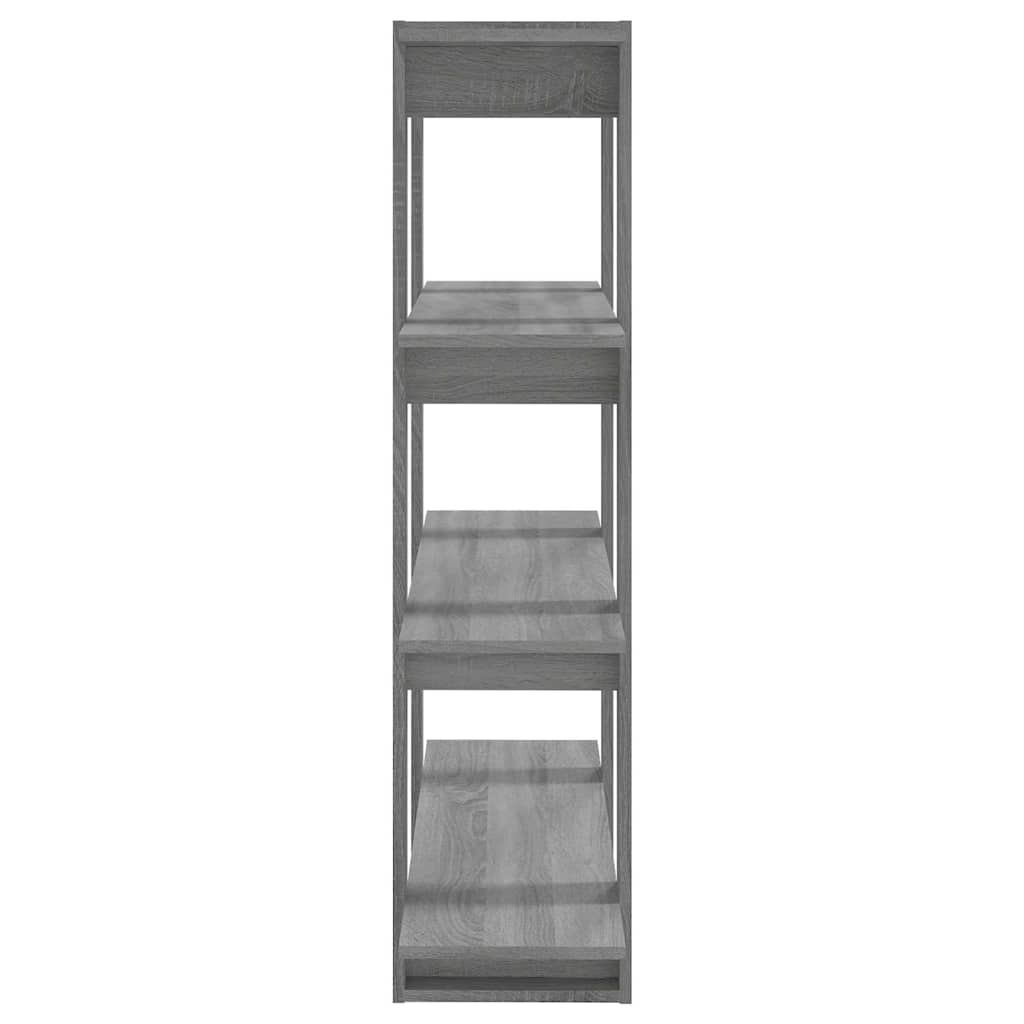 vidaXL Book Cabinet/Room Divider Grey Sonoma 100x30x123,5 cm