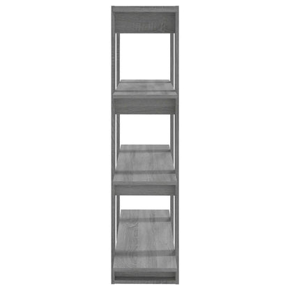 vidaXL Book Cabinet/Room Divider Grey Sonoma 100x30x123,5 cm
