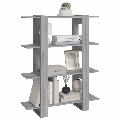 vidaXL Book Cabinet/Room Divider Grey Sonoma 100x30x123,5 cm